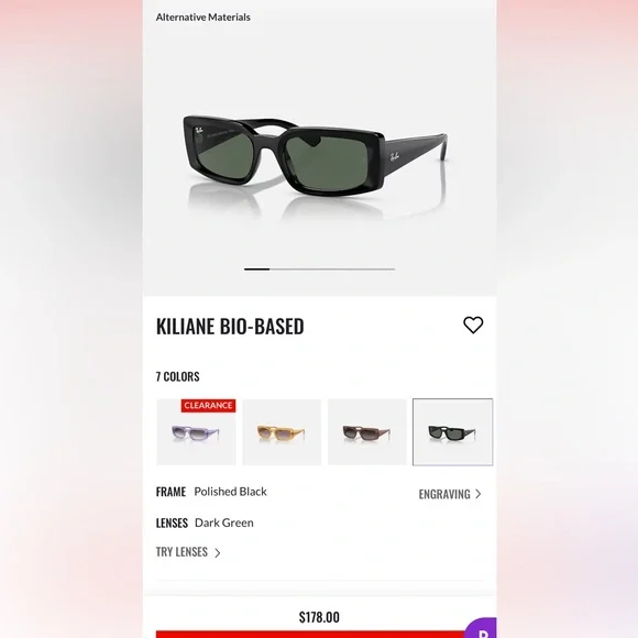 Ray-Ban Black Kiliane Sunglasses with Tan Case - Picture 11 of 11